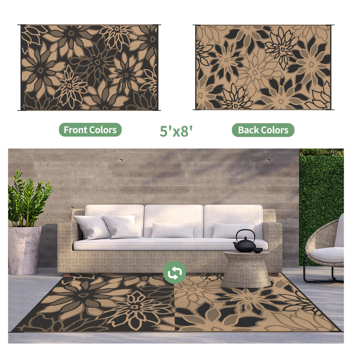 GENIMO stain-resistant material dries quickly after outdoor use.