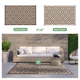 GENIMO rug with edge sealing resists tearing in outdoor settings