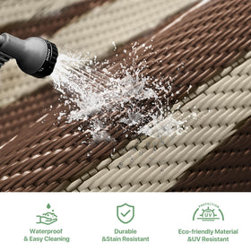 GENIMO foldable rug packs flat for travel and easy storage.