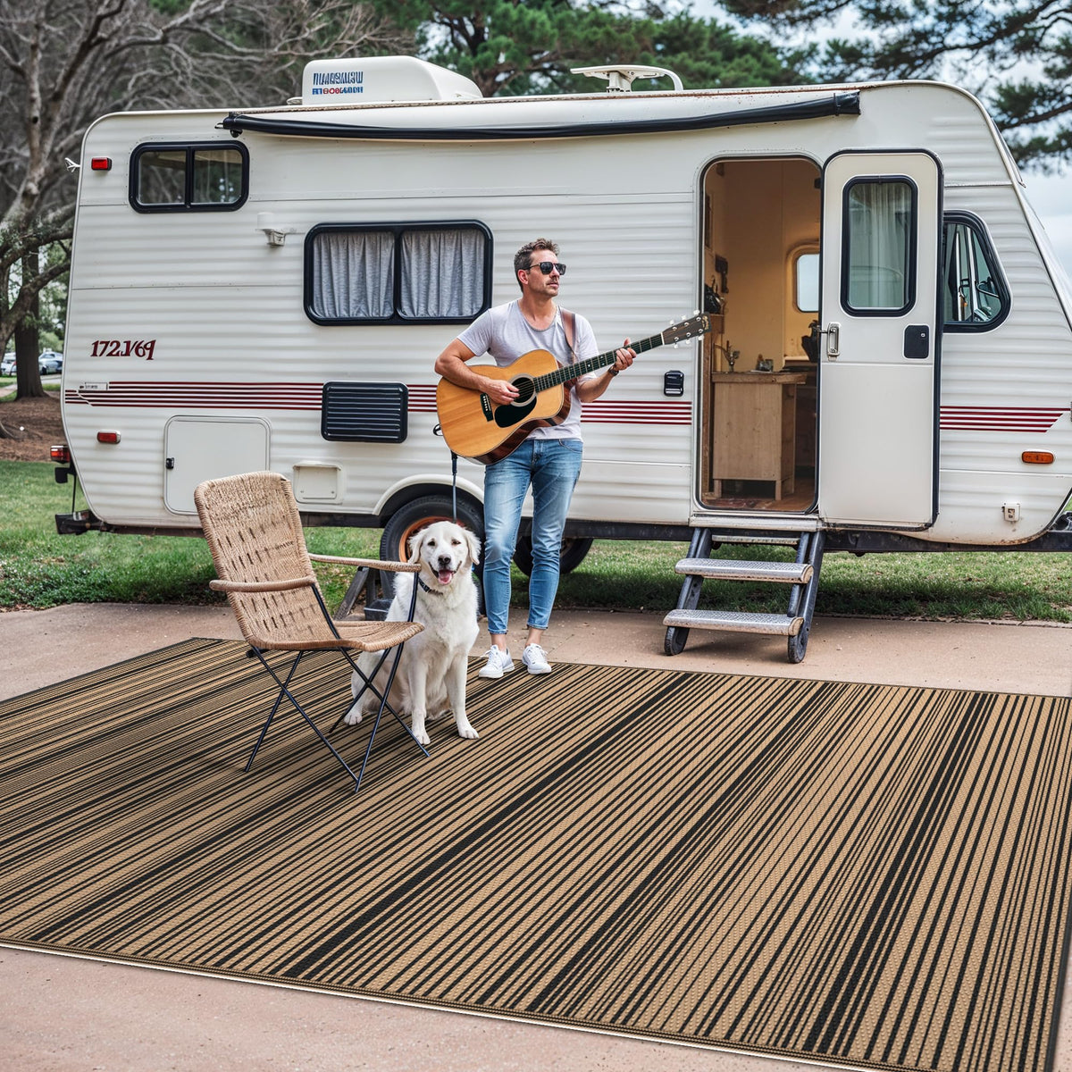 GENIMO outdoor rug made with OEKO-TEX-certified materials for safe homes.