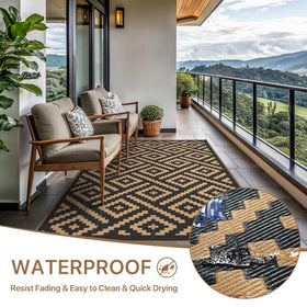 GENIMO reversible geometry pattern offers two faces for versatile decor.