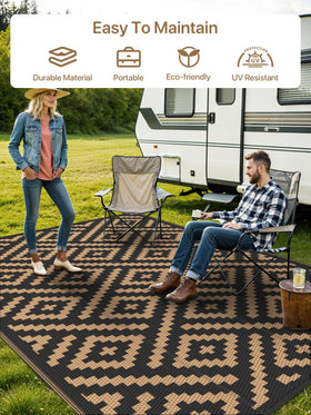 GENIMO waterproof rug ideal for RV and camping to keep surfaces dry.
