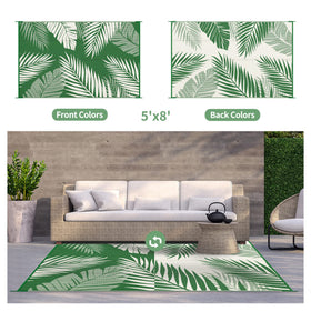 Genimo waterproof patio rug, non-slip and easy to clean