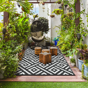 GENIMO rv mat outdoor accessory for porch and deck, easy to clean