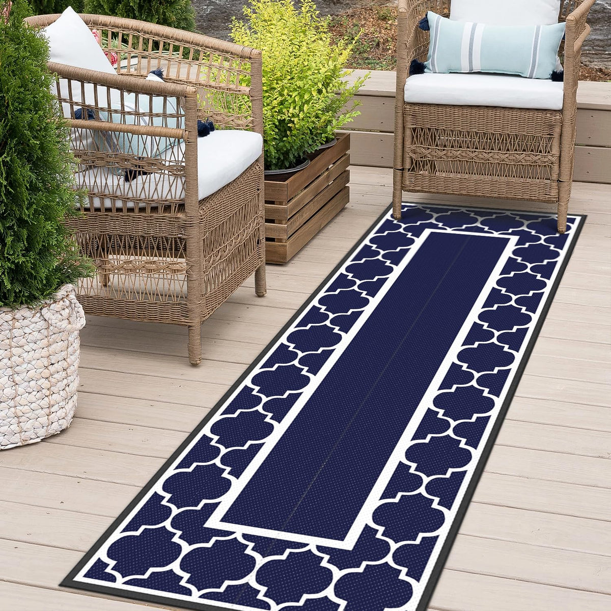 GENIMO waterproof rug made of polypropylene for durable outdoor performance