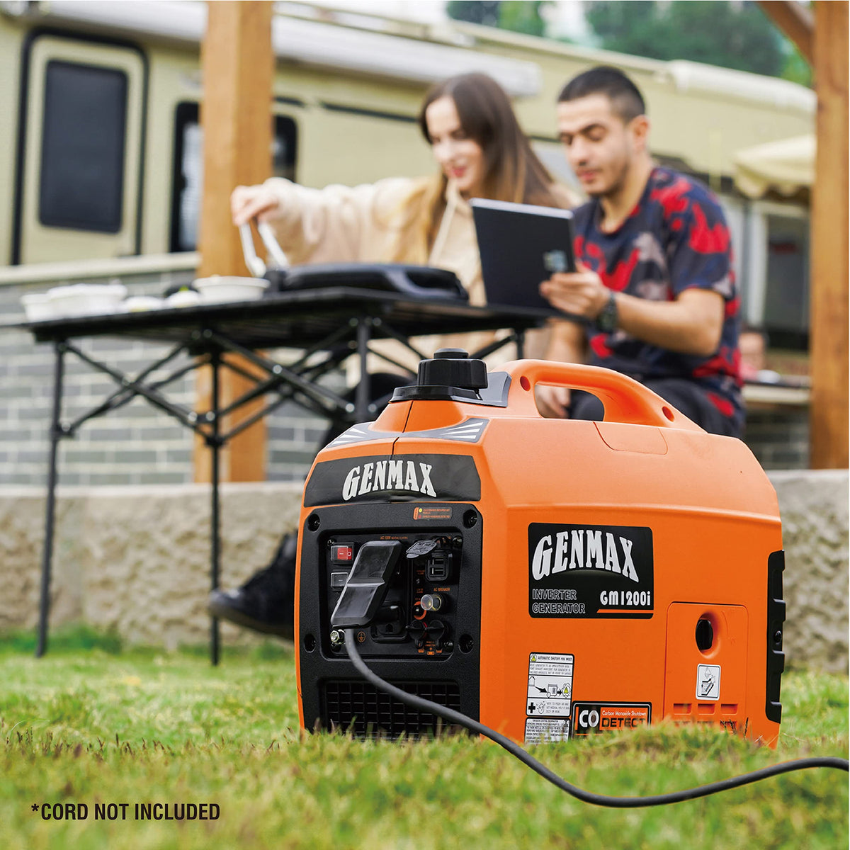GENMAX GM1200i CO detect shutdown protects during camping and home use.