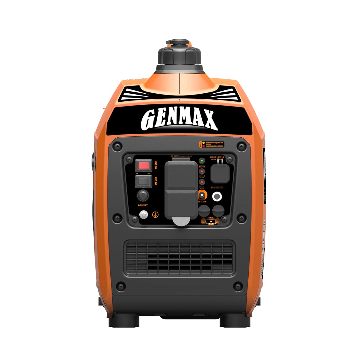 GENMAX GM1200i eco-mode indicator supports fuel-efficient camping and home use.