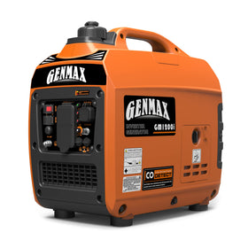 GENMAX GM1200i front view shows compact, portable power for outdoor and home backup.