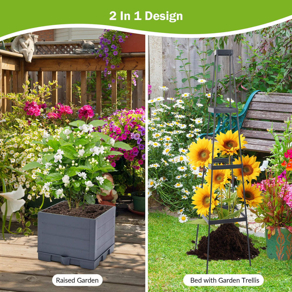 GENMOUS self-watering planter aids consistent irrigation