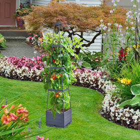 GENMOUS two-pack raised garden beds for multiple plantings