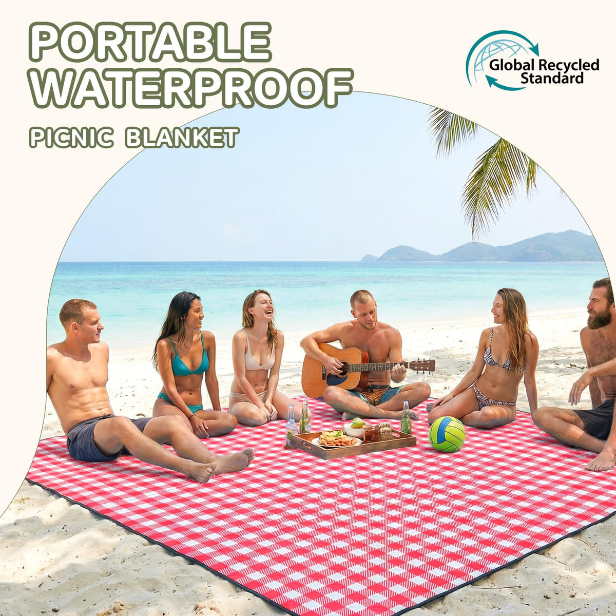 Genovega beach blanket sandproof and easy to shake clean after seaside time.