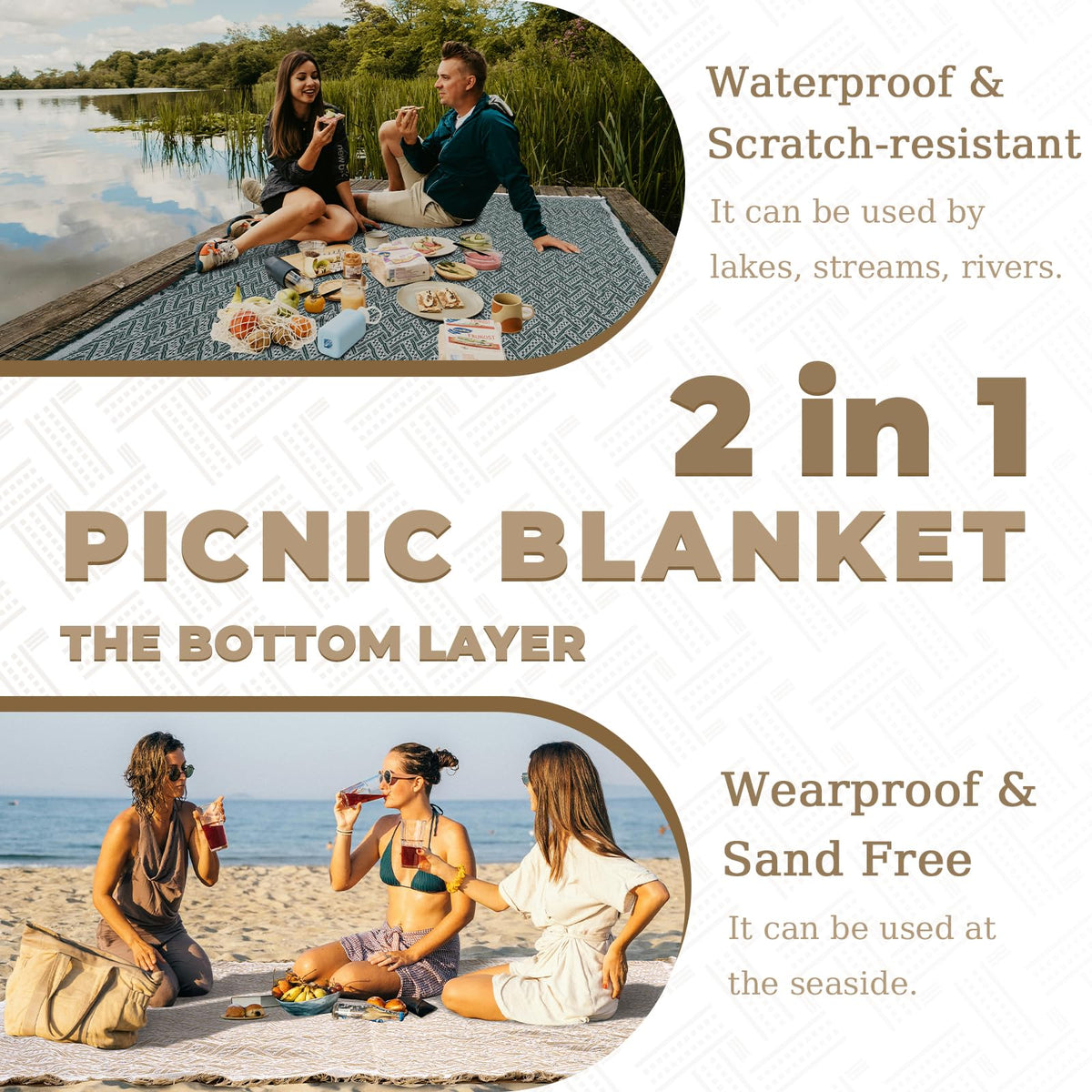 Genovega blanket lightweight construct makes carrying and packing easy