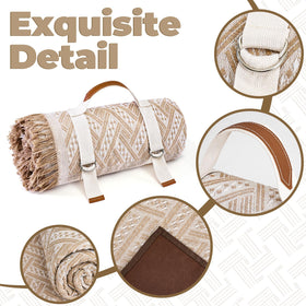 Genovega blanket used for picnics on grass with friends and pets