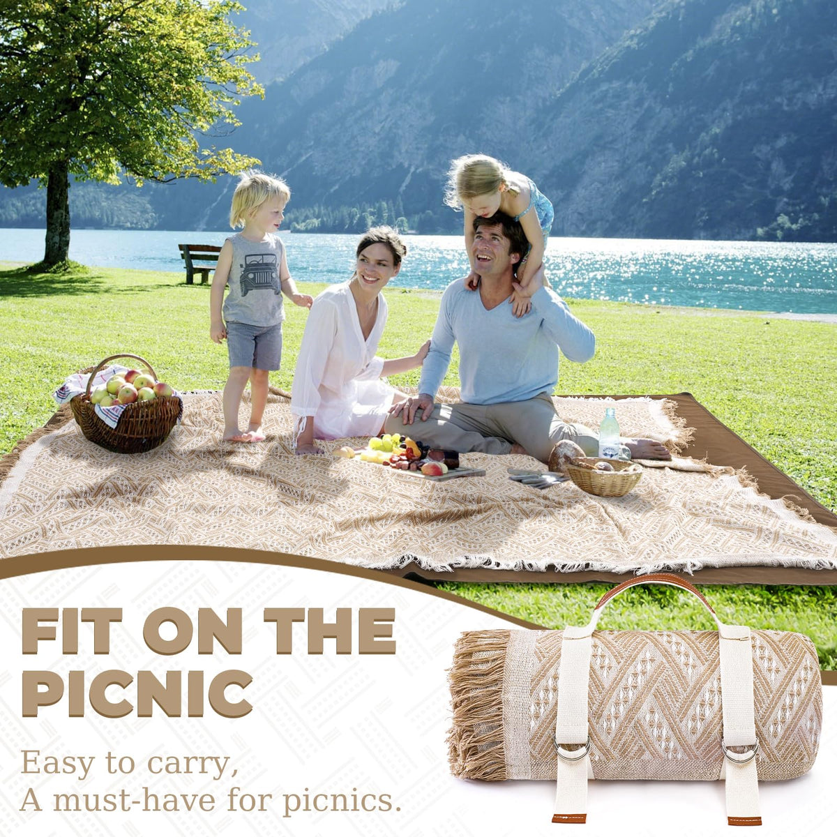 Genovega blanket split design demonstrates flexible 2-in-1 setup for picnics