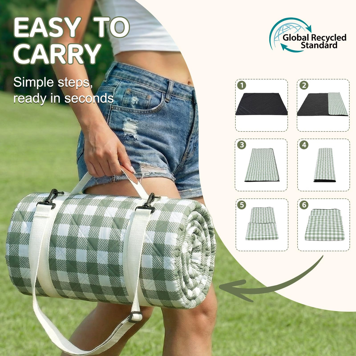 Genovega multi-scene blanket suited for park, beach, or camping adventures.