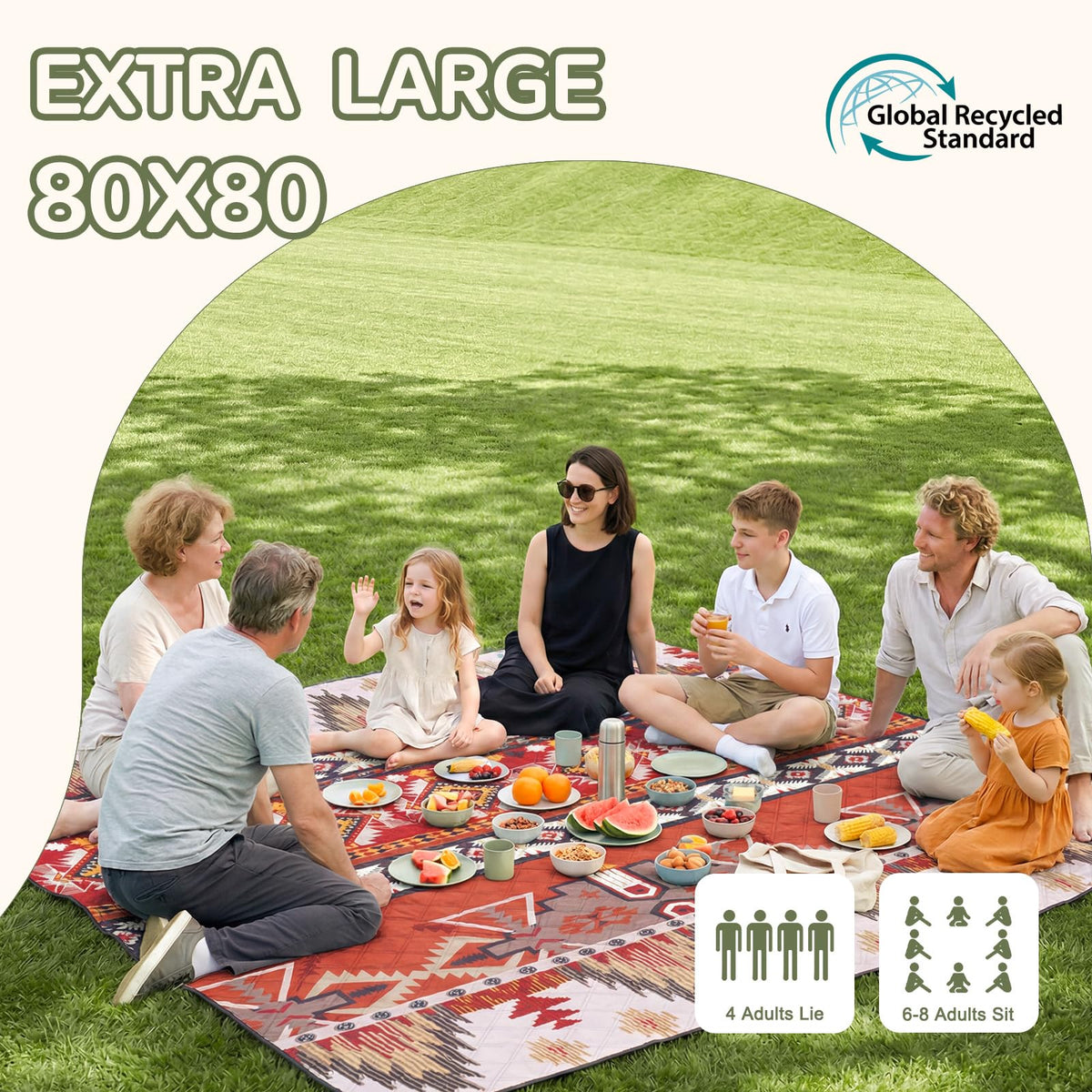 Genovega waterproof picnic blanket on the beach for sandproof comfort