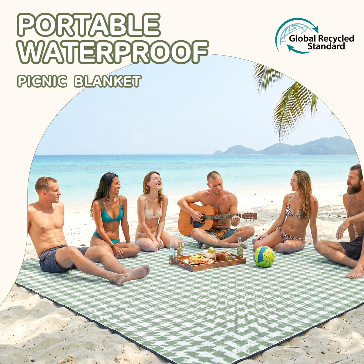 Genovega waterproof picnic blanket at a park creates clean seating.