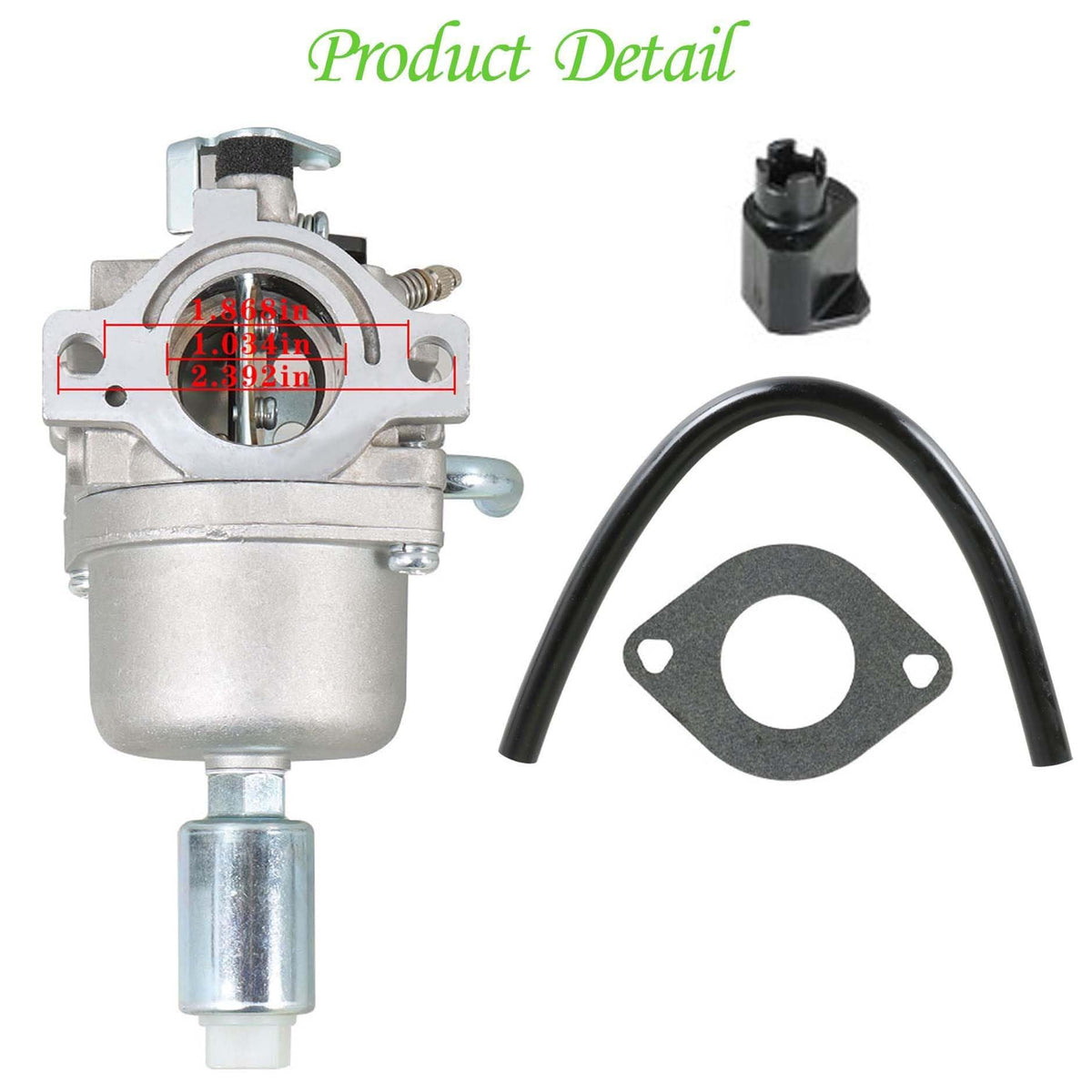 GENRICS carburetor kit side view, compact design for easy installation