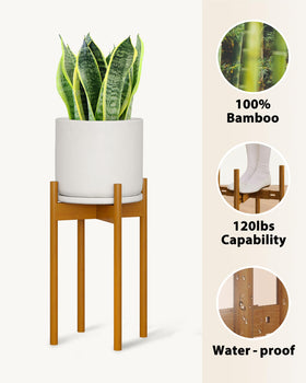 GENTINGBRO adjustable-height stand supports 8-12 inch plants in living rooms.