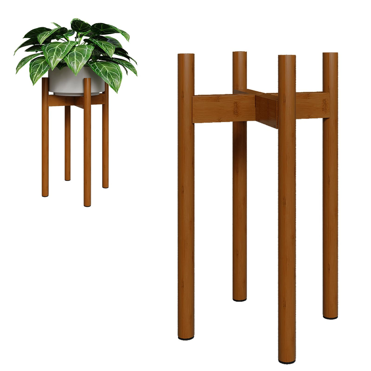 GENTINGBRO adjustable plant stand fits 8-12 inch pots on balconies.