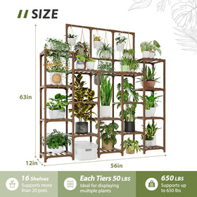 GENTINGBRO carbonized eucalyptus wood ensures sturdy support for heavier plants.