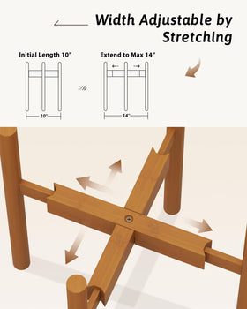 GENTINGBRO bamboo stand shown in corner setup ideal for balconies.
