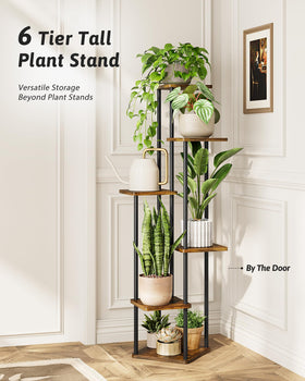 GENTINGBRO indoor plant stand living room setup features durable metal and MDF frame.