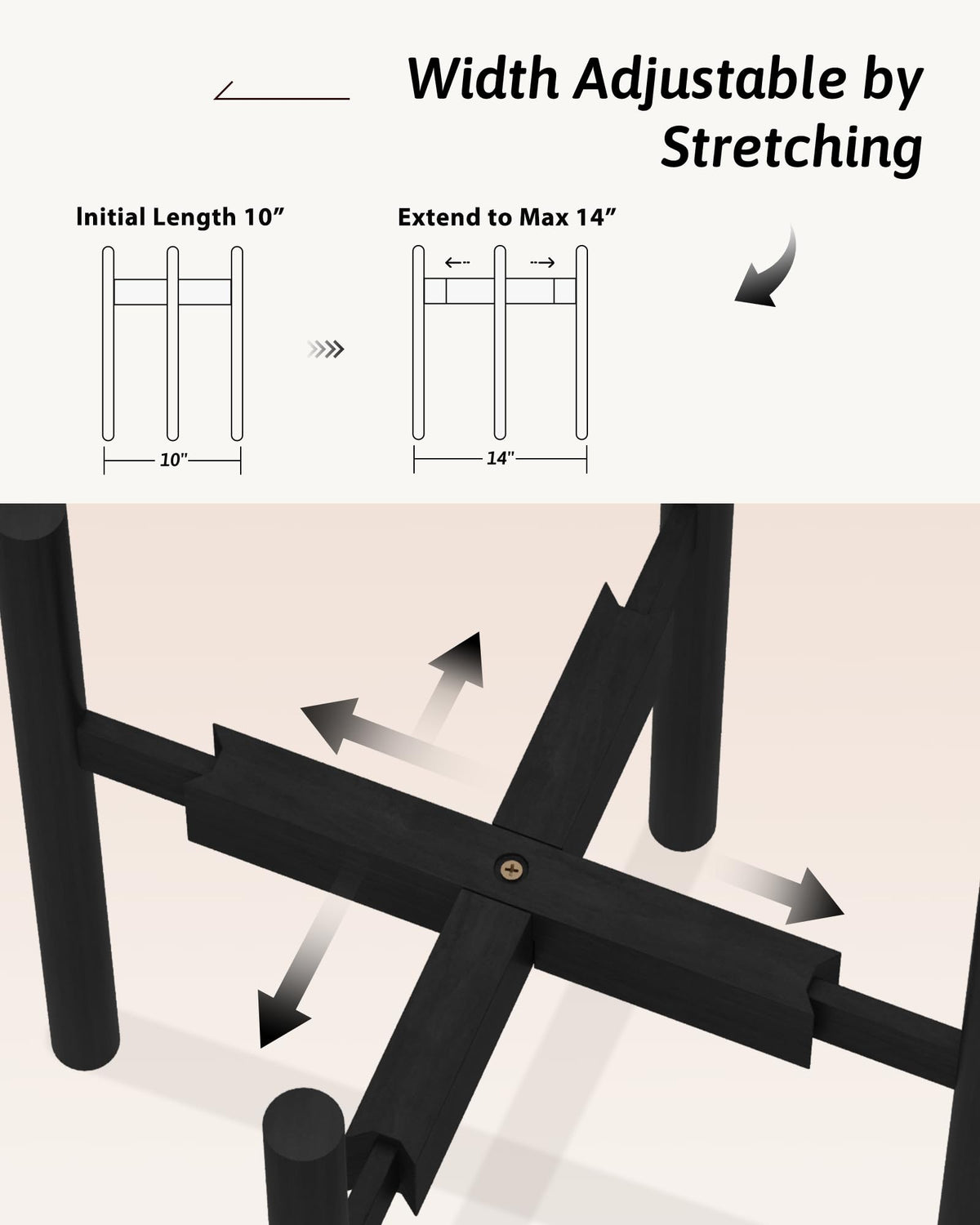 GENTINGBRO non-slip pads keep planters stable on smooth floors.