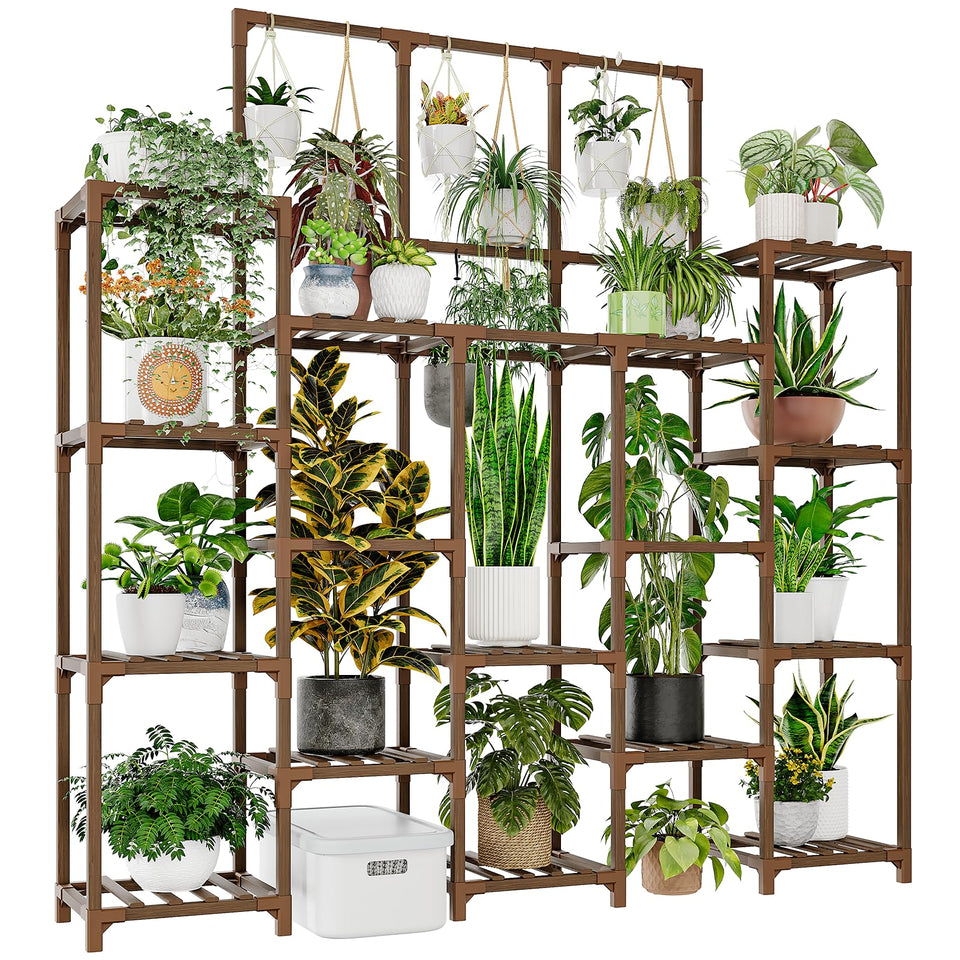 GENTINGBRO plant stand 63inch tall display ideal for organized indoor or outdoor plants.