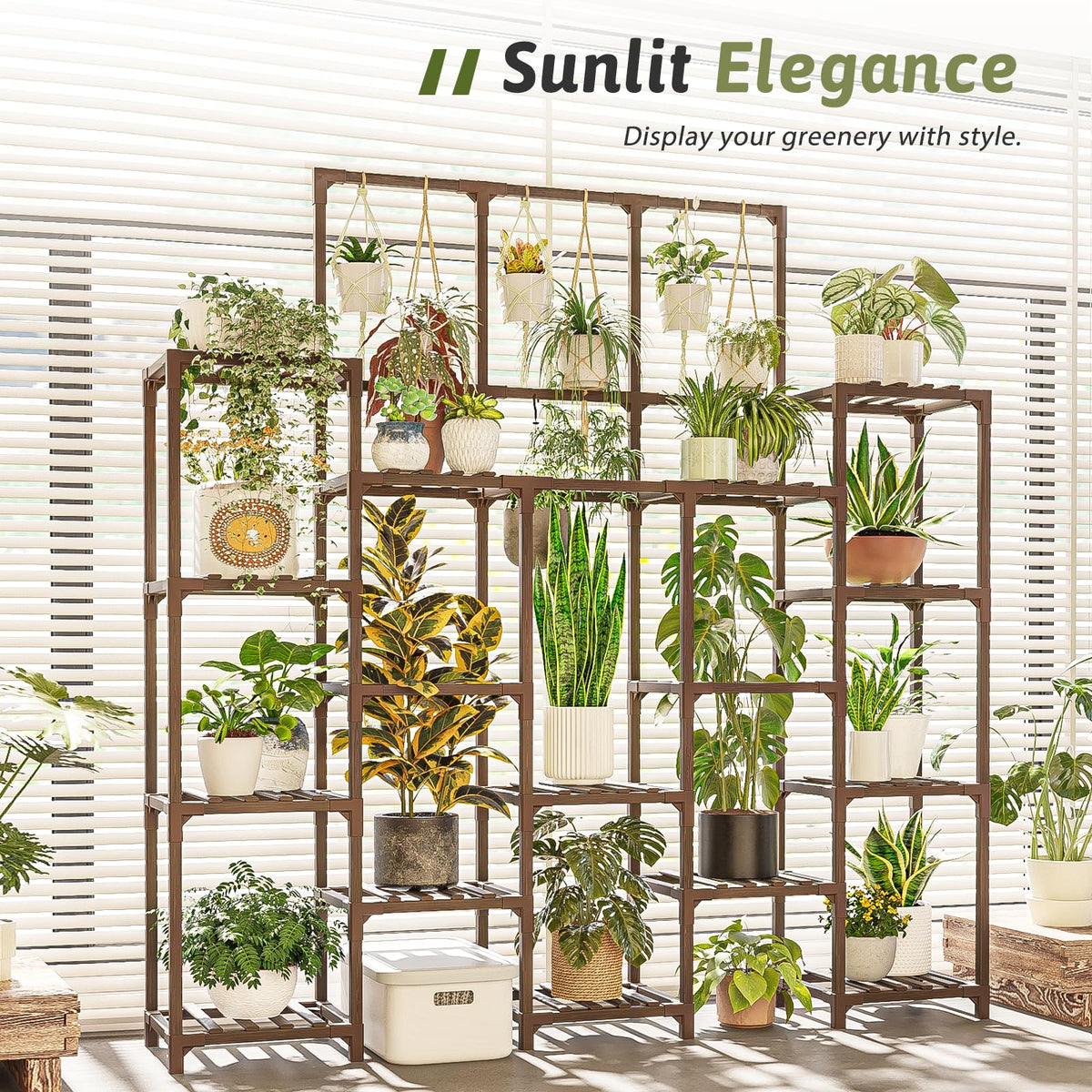 GENTINGBRO plant stand's sturdy construction helps keep your collection stable and accessible.