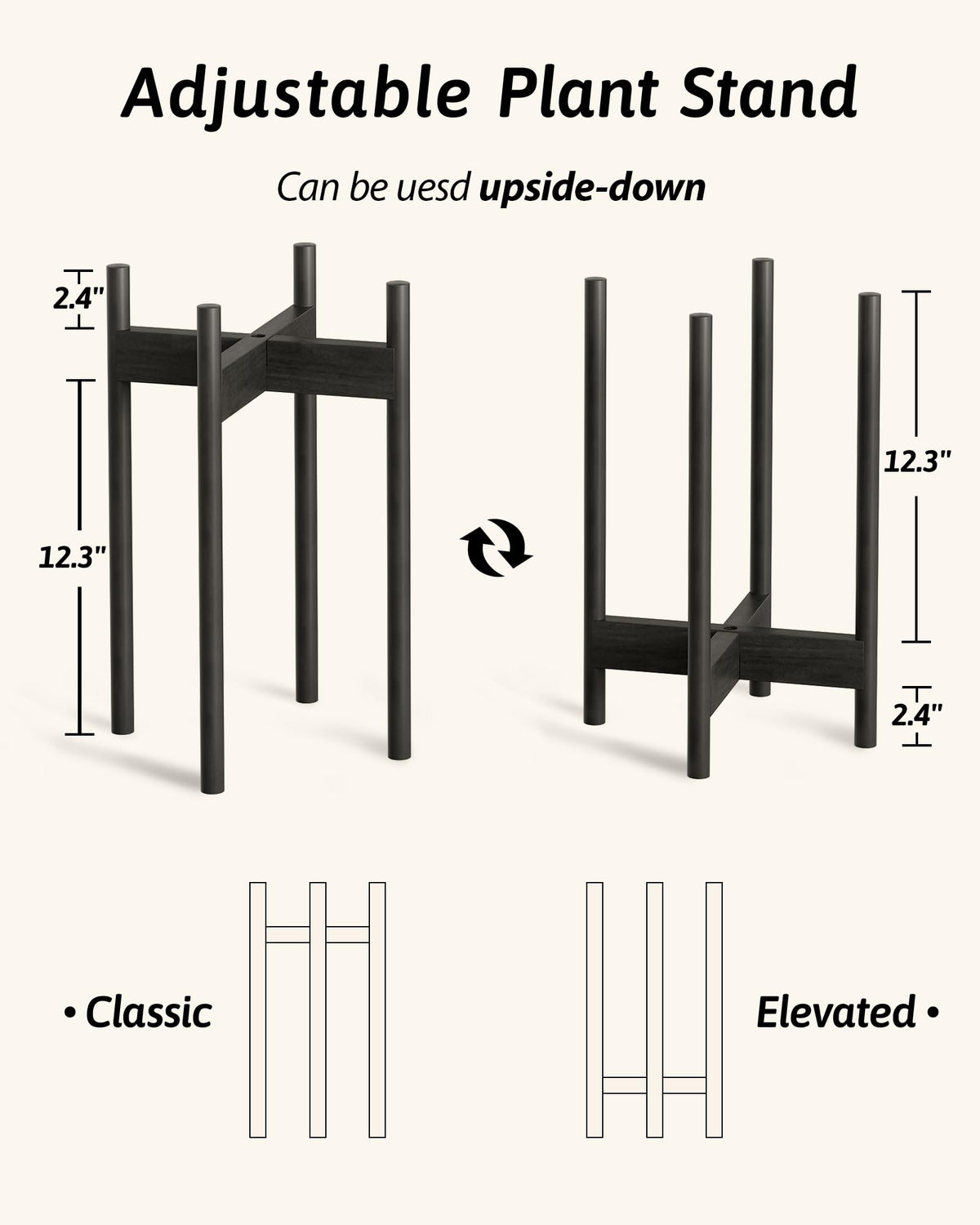 GENTINGBRO center joint enables quick, tool-free assembly.