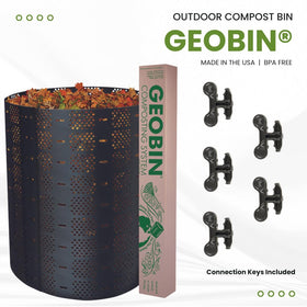 GEOBIN expandable design reaches four feet for larger batches.