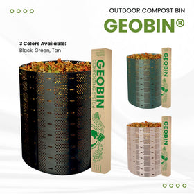 GEOBIN Geobin compost bin outdoor setup shows easy-moving design for backyard projects.