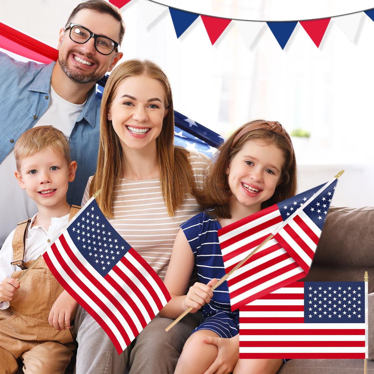 Geodurn Memorial Day flags 12x18, ideal for gravesites or outdoor ceremonies.