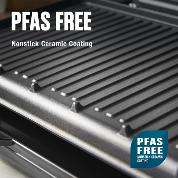 George Foreman advanced George Tough nonstick coating for lasting durability.