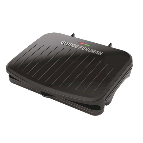 George Foreman family grill-panini plates for even cooking and family meals.