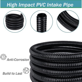 Geowaky corrugated hose flexible installation aids easy routing around obstacles.