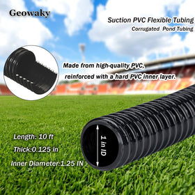 Geowaky water-pump-to-filter-connection demonstrates reliable pond circulation.
