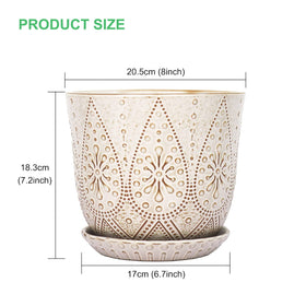 Gepege ceramic planter with mesh pad keeps soil contained and moisture controlled.