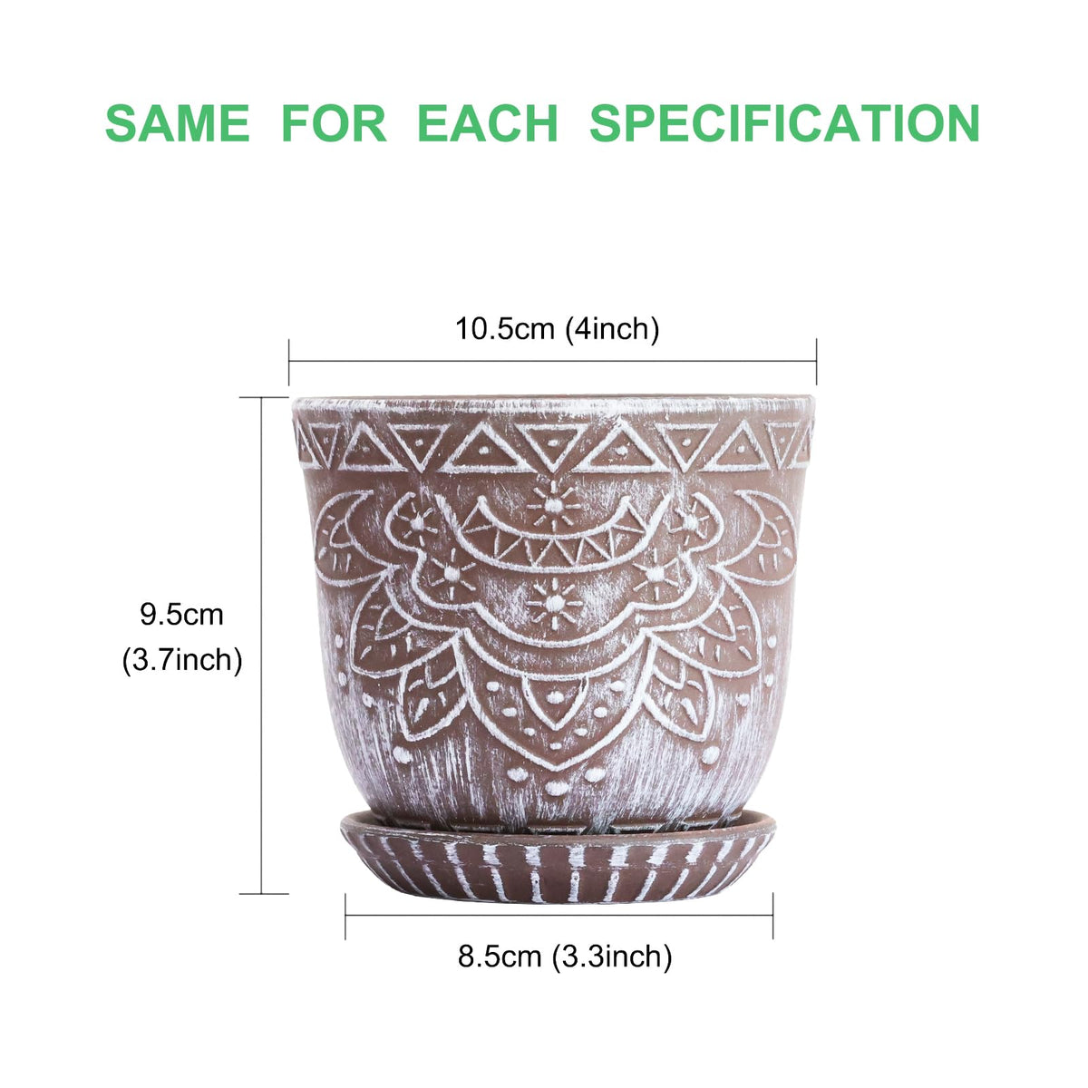 Gepege ceramic planter with drainage holes ensures healthy root moisture management