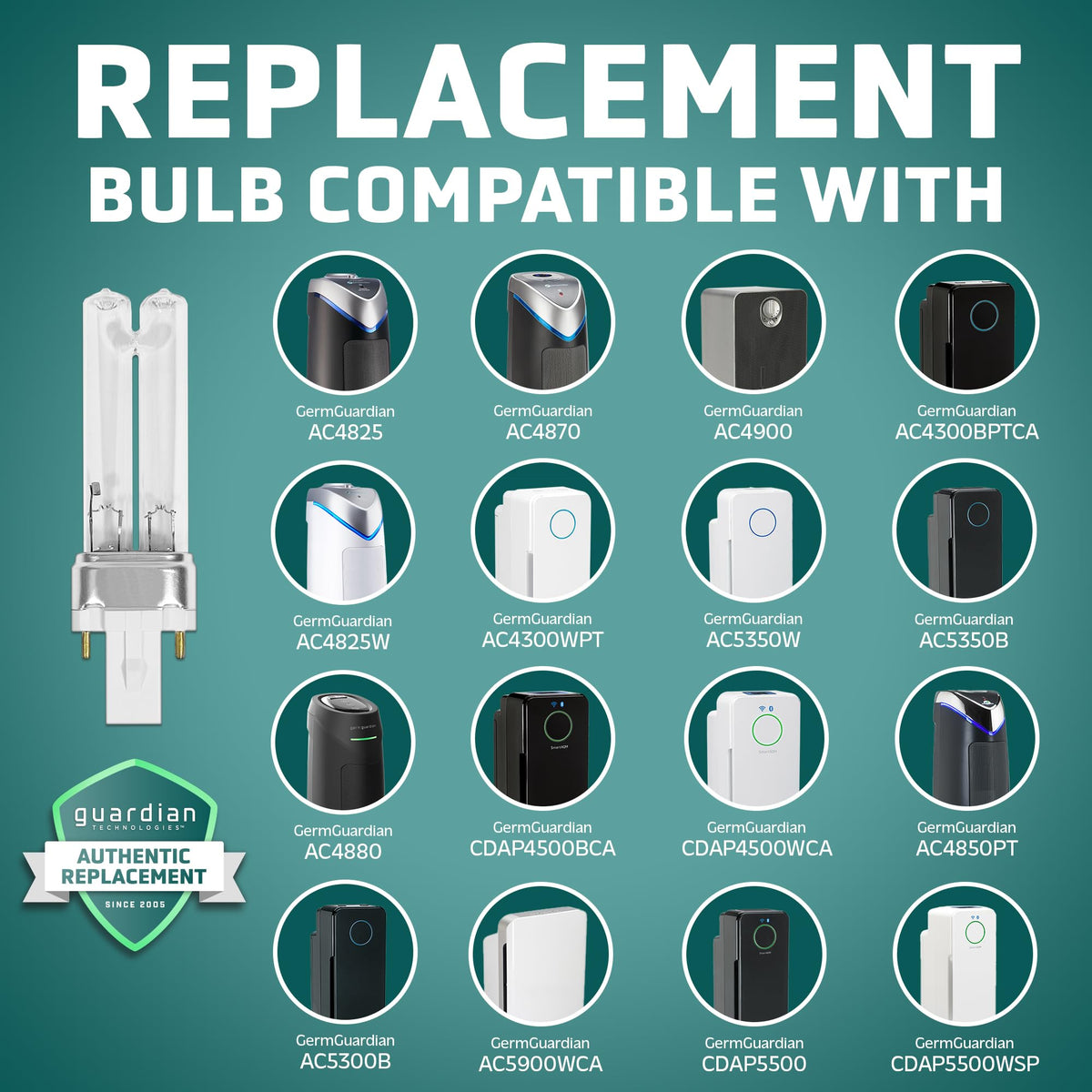 GermGuardian LB4000 bulb in packaging, ready for replacement to sustain purifier performance.