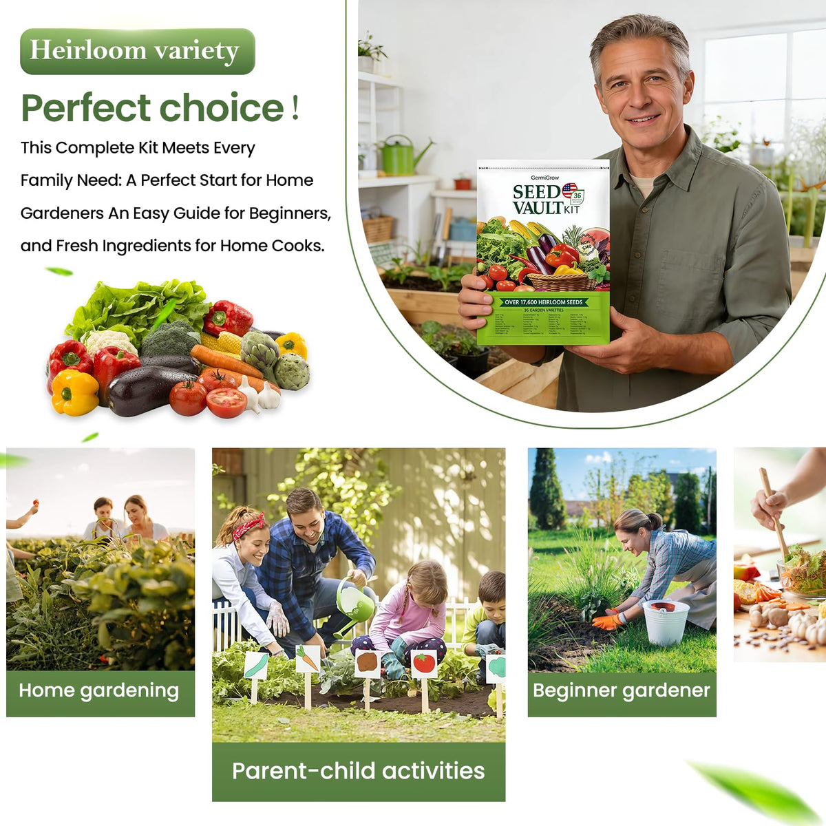 GermiGrow non-GMO heirloom seeds for flavorful, sustainable harvests.