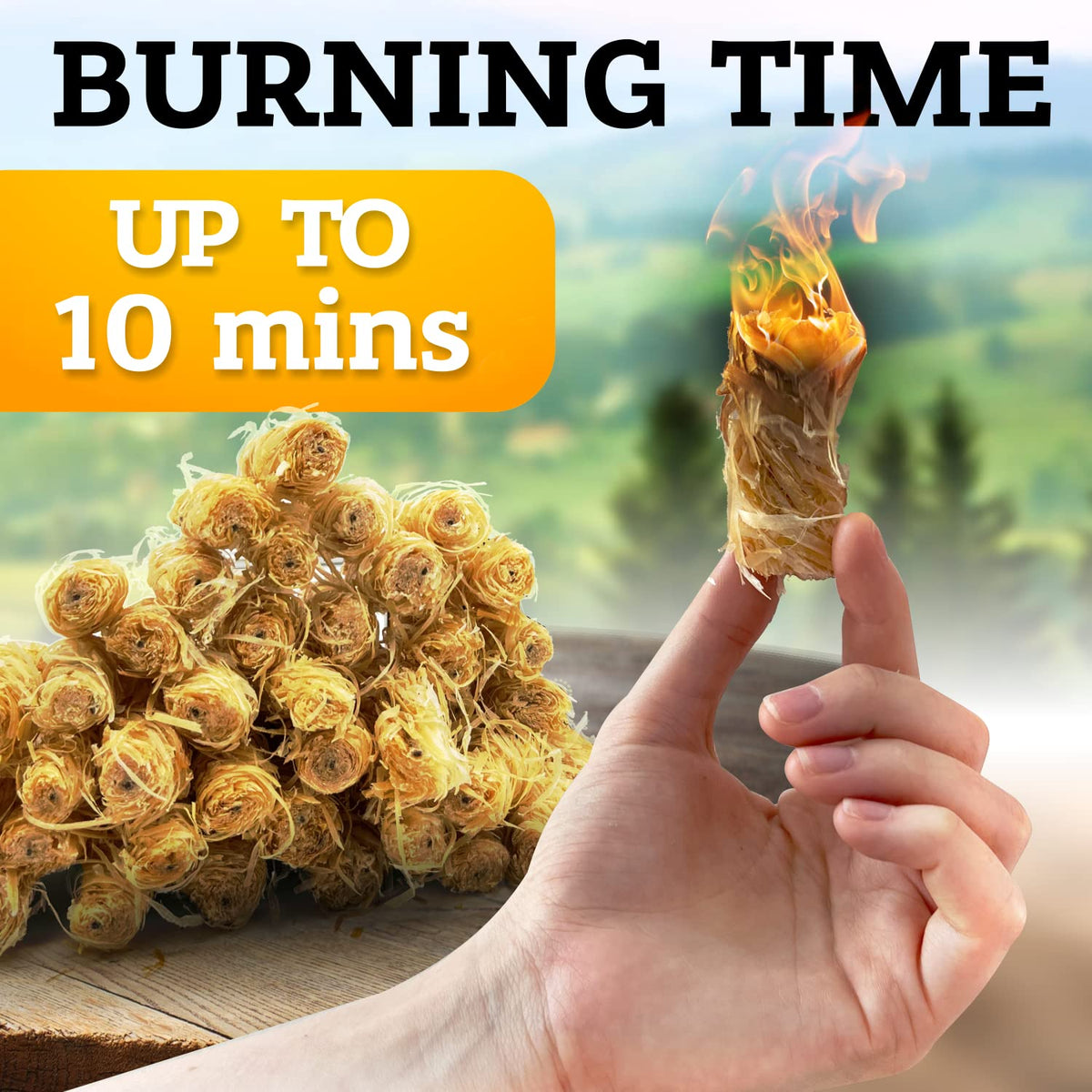 GEROSSI fire starter suitable for indoor and outdoor fires.