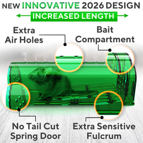 GEROSSI humane trap door mechanism detail supports gentle capture with minimal stress.