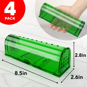 GEROSSI pack of 4 mice traps shown for versatile home or outdoor use.