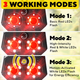 GEROSSI red LED flash mode delivers clear, attention-grabbing signals.