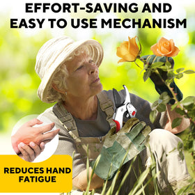 GEROSSI ergonomic grip reduces fatigue during long pruning sessions