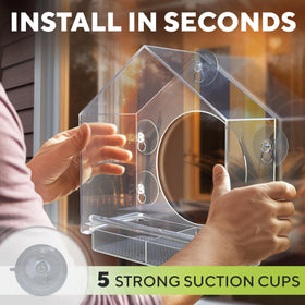 GEROSSI window feeder ships preassembled for quick, hassle-free setup.