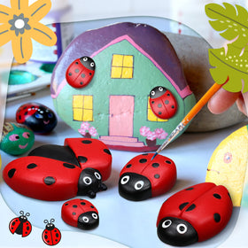 Gerrii Ladybug Garden Display adds easy outdoor decoration.