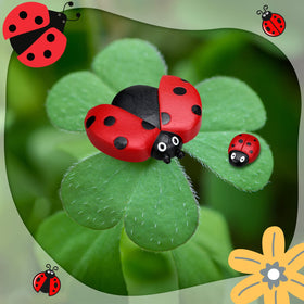 Gerrii Ladybug Stone Large creates focal points in yards.